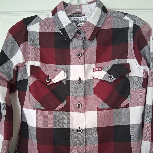 Dixxon Flannel Southpaw Shirt Women Small Purple Plaid Workwear Cabincore - Picture 2 of 9